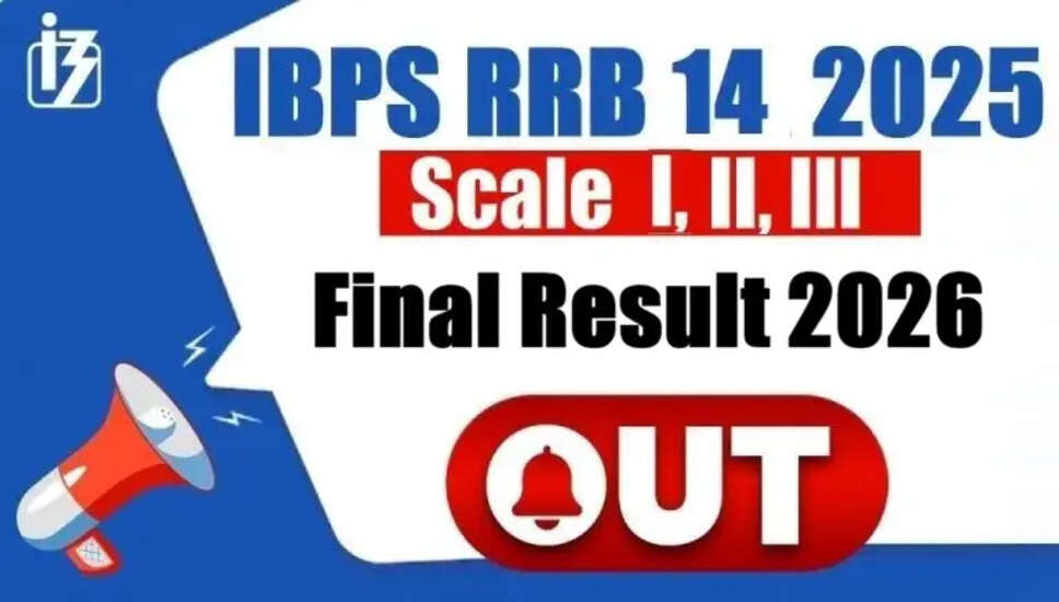 IBPS RRB XIV 14वीं ऑफिस असिस्टेंट, स्केल-I, II, III का अंतिम परिणाम 2026 जारी