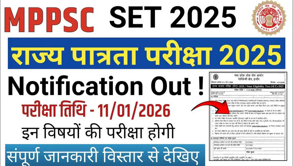 MPPSC SET 2025: ऑनलाइन आवेदन प्रक्रिया शुरू