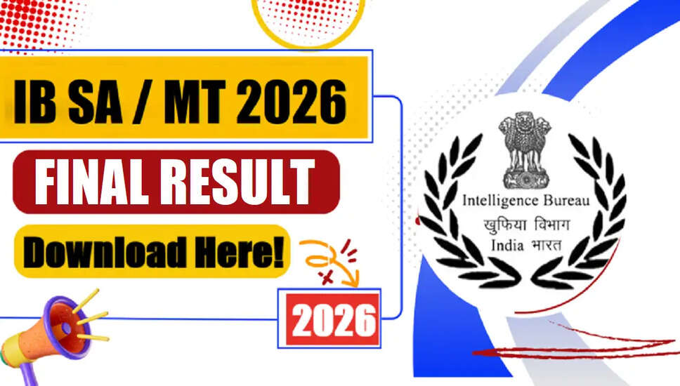 IB सुरक्षा सहायक (MT) का अंतिम परिणाम 2026 जारी