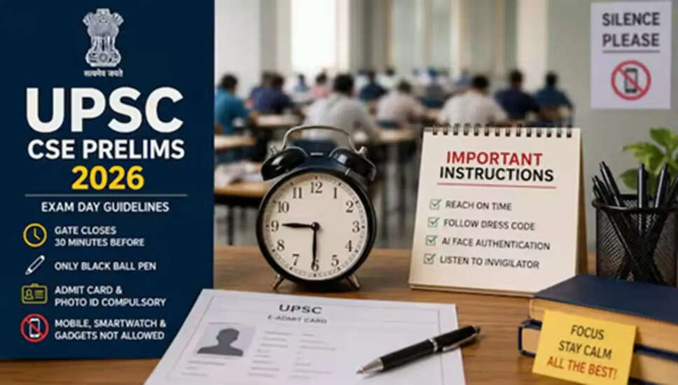 UPSC CSE Prelims 2026: Important Guidelines for Candidates