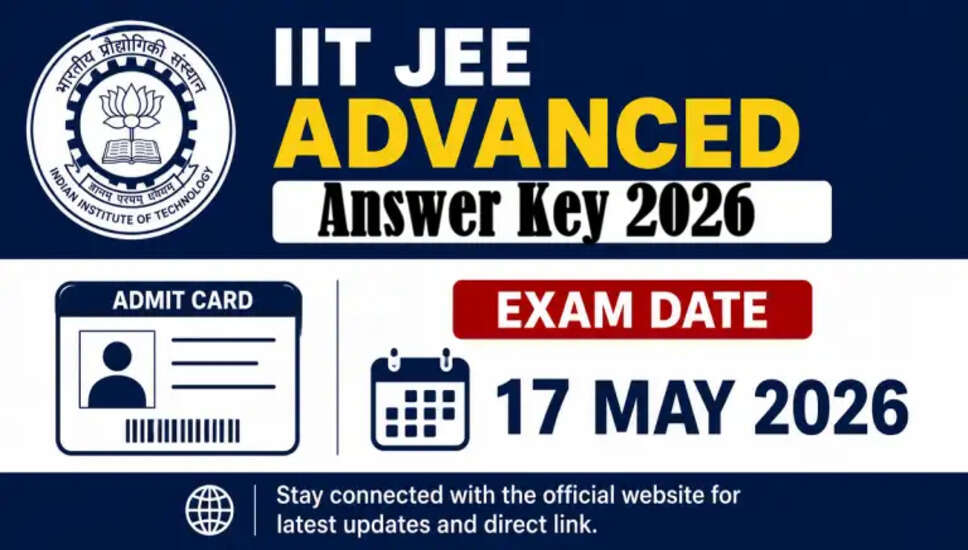 IIT JEE Advanced 2026 उत्तर कुंजी जारी, जानें महत्वपूर्ण तिथियाँ और विवरण