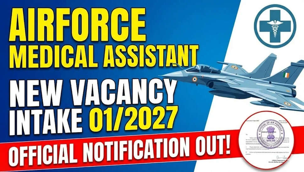 भारतीय वायु सेना ग्रुप Y/ चिकित्सा सहायक एयरमेन भर्ती 01/2027 के लिए ऑनलाइन आवेदन