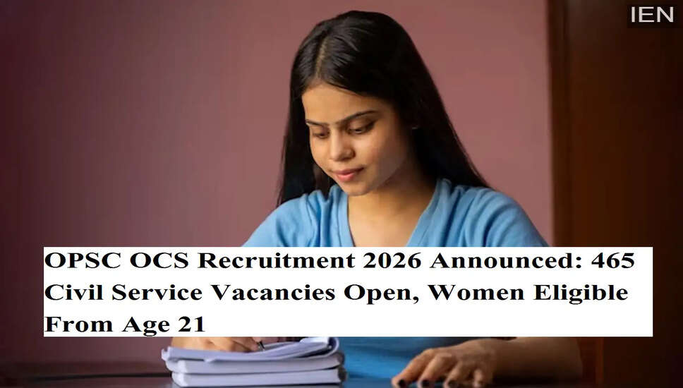 Odisha Civil Services Recruitment 2026: Apply for 465 Vacancies