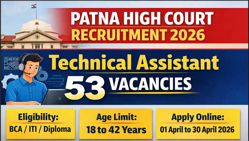 Patna High Court Technical Assistant Recruitment 2026: Apply Now for 53 Vacancies