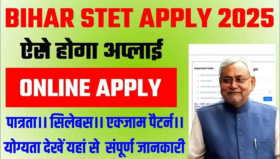 Bihar STET 2025: Online Application Process Begins