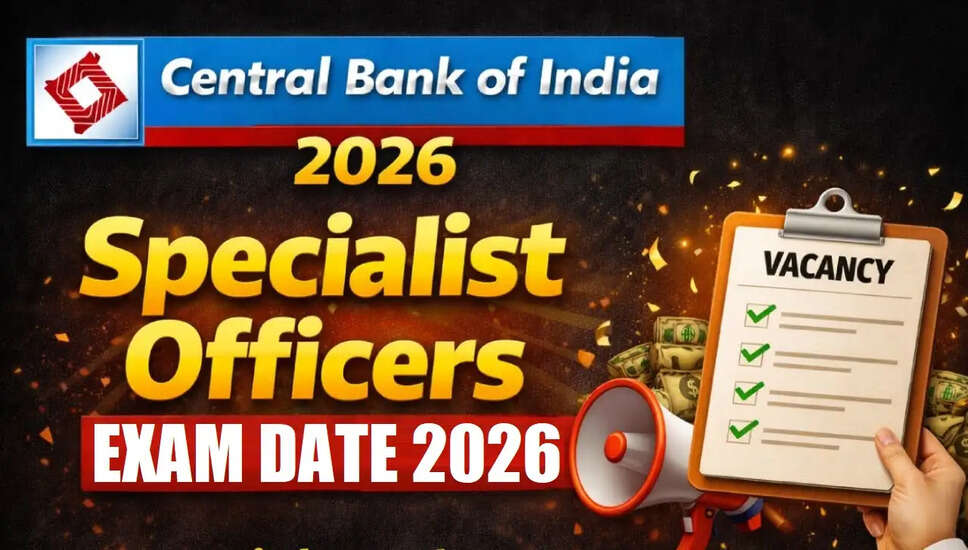 Central Bank of India SO Exam Date 2026 Announced
