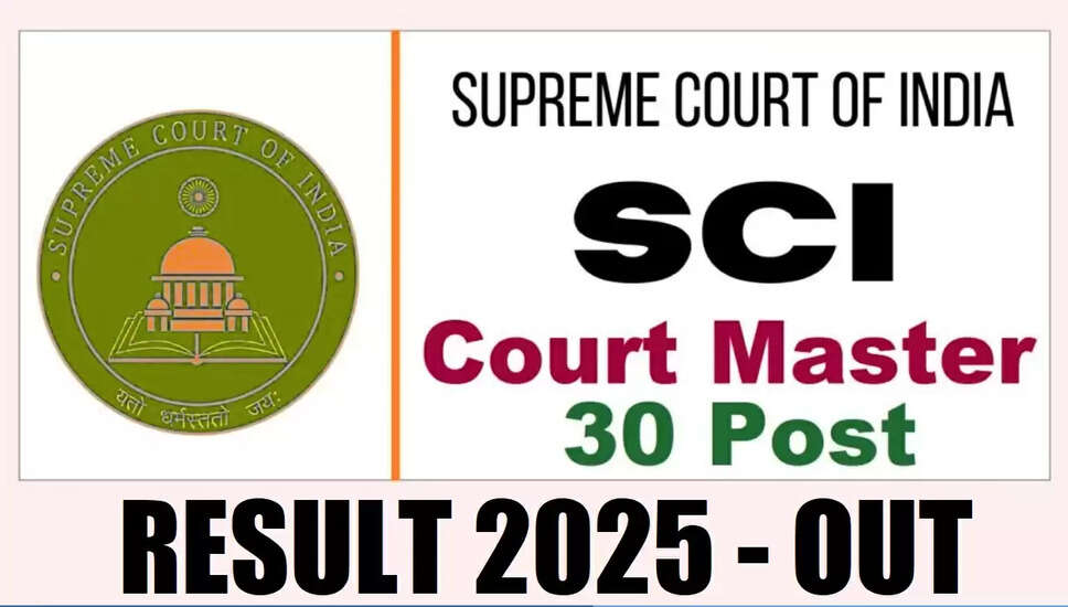 Supreme Court SCI Court Master Result 2026: Download Now