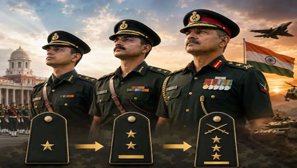 भारतीय सेना में लेफ्टिनेंट, मेजर और कर्नल बनने की प्रक्रिया