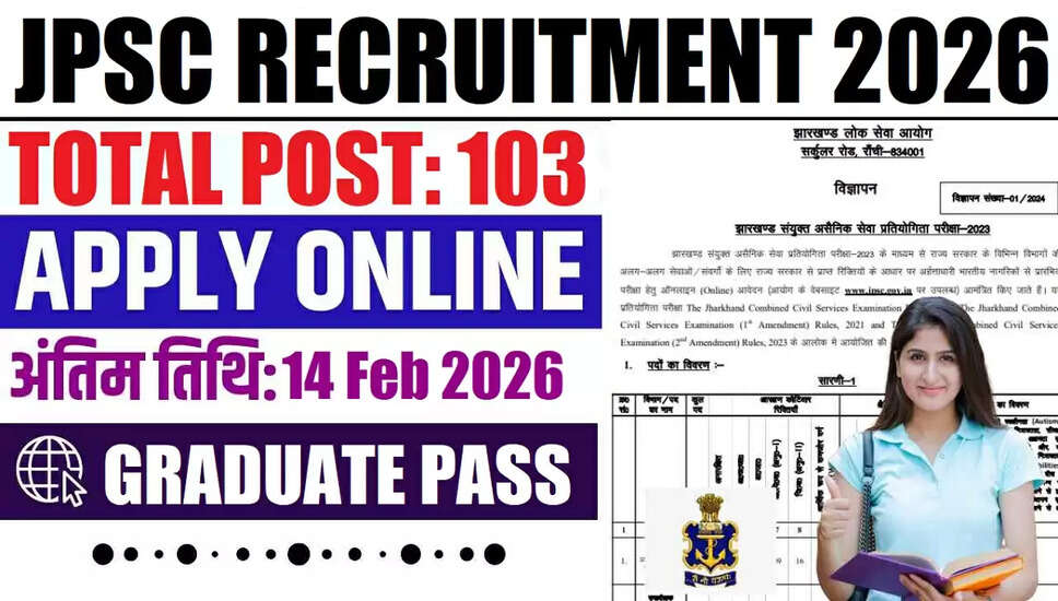 JPSC सिविल सेवा प्री भर्ती 2026: आवेदन प्रक्रिया और महत्वपूर्ण जानकारी