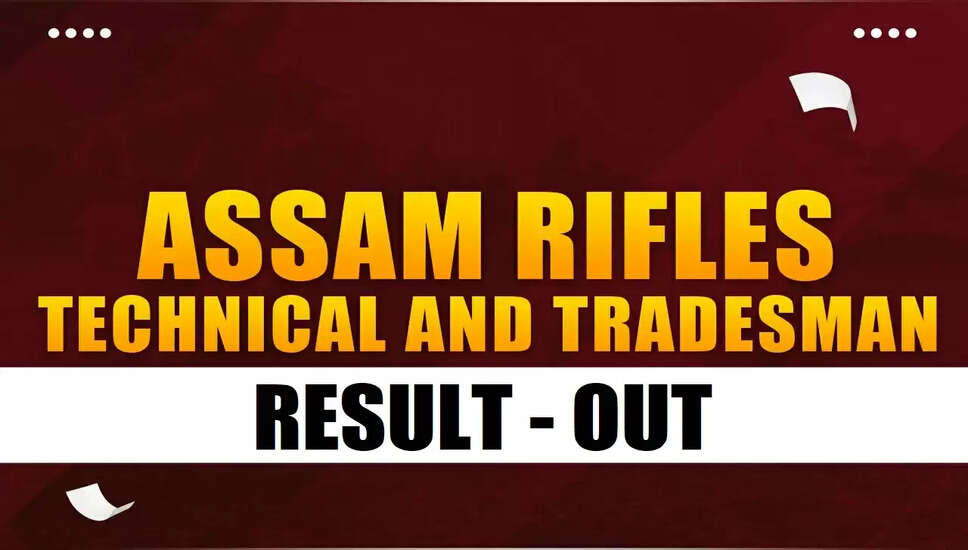 Assam Rifles Technical/Tradesman Result 2025: Complete Details
