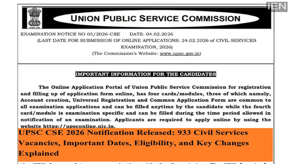 UPSC CSE 2026: आवेदन प्रक्रिया और महत्वपूर्ण जानकारी