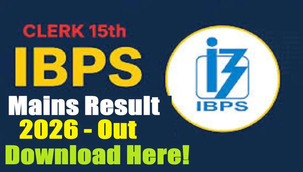 IBPS क्लर्क CSA 15वीं (XV) मुख्य परीक्षा परिणाम 2026 जारी