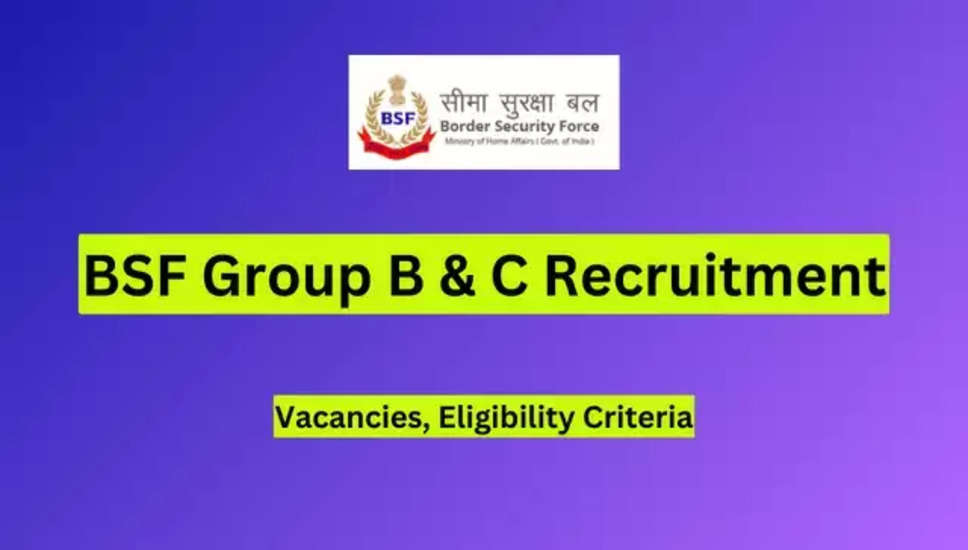 BSF समूह बी और सी भर्ती 2024: 141 पदों के लिए ऑनलाइन आवेदन करें