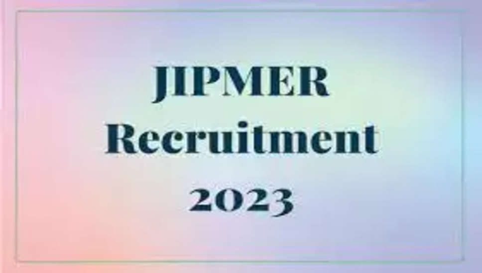 एसईओ शीर्षक: "JIPMER भर्ती 2023: प्रोफेसर, सहायक प्रोफेसर और अन्य की 134 रिक्तियों के लिए ऑनलाइन आवेदन करें" परिचय: यदि आप चिकित्सा क्षेत्र में एक पुरस्कृत करियर शुरू करना चाहते हैं, तो JIPMER भर्ती 2023 एक उत्कृष्ट अवसर प्रस्तुत करता है। JIPMER (जवाहरलाल इंस्टीट्यूट ऑफ पोस्टग्रेजुएट मेडिकल एजुकेशन एंड रिसर्च) ने प्रोफेसर, असिस्टेंट प्रोफेसर और अन्य पदों के लिए 134 रिक्तियों की घोषणा की है। इच्छुक उम्मीदवार 28 अगस्त 2023 की अंतिम तिथि से पहले ऑनलाइन या ऑफलाइन आवेदन कर सकते हैं। नौकरी के शीर्षक, स्थान, योग्यता और इस प्रतिष्ठित भर्ती अभियान के लिए आवेदन कैसे करें के बारे में अधिक जानने के लिए आगे पढ़ें। तालिका: JIPMER में उपलब्ध नौकरियों की सूची क्र.सं	पोस्ट नाम 1	प्रोफ़ेसर 2	सहेयक प्रोफेसर 3	सह - प्राध्यापक JIPMER भर्ती 2023: नौकरी का स्थान और वेतन: चयनित उम्मीदवारों को पुडुचेरी और कराईकल में प्रतिष्ठित JIPMER में काम करने का सौभाग्य मिलेगा। प्रोफेसर, सहायक प्रोफेसर और अन्य रिक्तियों की भूमिकाओं के लिए सफल आवेदकों को प्रतिस्पर्धी वेतन (वेतनमान: खुलासा नहीं) से पुरस्कृत किया जाएगा। इसलिए, यदि आप चिकित्सा शिक्षा और अनुसंधान के प्रति जुनूनी हैं, तो यह अवसर चूकना नहीं चाहिए। पात्रता एवं आवेदन प्रक्रिया: JIPMER भर्ती 2023 के लिए आवेदन करने के लिए, उम्मीदवारों को JIPMER द्वारा निर्धारित निर्दिष्ट योग्यता मानदंडों को पूरा करना होगा। पात्र व्यक्ति अपने आवेदन ऑनलाइन या ऑफलाइन जमा कर सकते हैं। निर्बाध आवेदन प्रक्रिया सुनिश्चित करने के लिए कृपया नीचे दिए गए निर्देशों का पालन करें: चरण-दर-चरण आवेदन प्रक्रिया: 1.	JIPMER की आधिकारिक वेबसाइट jipmer.edu.in पर जाएं। 2.	वेबसाइट पर JIPMER भर्ती 2023 के संबंध में नवीनतम अधिसूचना देखें। 3.	आवेदन पर आगे बढ़ने से पहले अधिसूचना में दिए गए निर्देशों को अच्छी तरह से पढ़ें। 4.	अंतिम तिथि 28 अगस्त 2023 से पहले आवेदन पत्र भरें। SEO Title: "JIPMER Recruitment 2023: Apply Online for 134 Vacancies of Professor, Assistant Professor, and More" Introduction: If you're looking to embark on a rewarding career in the medical field, JIPMER Recruitment 2023 presents an excellent opportunity. JIPMER (Jawaharlal Institute of Postgraduate Medical Education and Research) has announced 134 vacancies for Professor, Assistant Professor, and other positions. Aspiring candidates can apply online or offline before the deadline on 28th August 2023. Read on to discover more about the job titles, locations, qualifications, and how to apply for this prestigious recruitment drive. Table: List of Jobs available at JIPMER S.No	Post Name 1	Professor 2	Assistant Professor 3	Associate Professor JIPMER Recruitment 2023: Job Location and Salary: The selected candidates will have the privilege of working at the esteemed JIPMER in Puducherry and Karaikal. Successful applicants for the roles of Professor, Assistant Professor, and More Vacancies will be rewarded with a competitive salary (pay scale: Not Disclosed). So, if you are passionate about medical education and research, this opportunity is not to be missed. Eligibility and Application Process: To apply for the JIPMER Recruitment 2023, candidates must meet the specified qualification criteria set by JIPMER. Eligible individuals can submit their applications online or offline. To ensure a seamless application process, please follow the instructions provided below: Step-by-step Application Process: 1.	Visit the official website of JIPMER at jipmer.edu.in. 2.	Check for the latest notification regarding JIPMER Recruitment 2023 on the website. 3.	Thoroughly read the instructions in the notification before proceeding with the application. 4.	Fill out the application form before the last date, which is 28th August 2023.