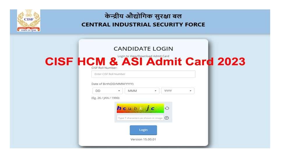 CISF Admit Card 2023 Released