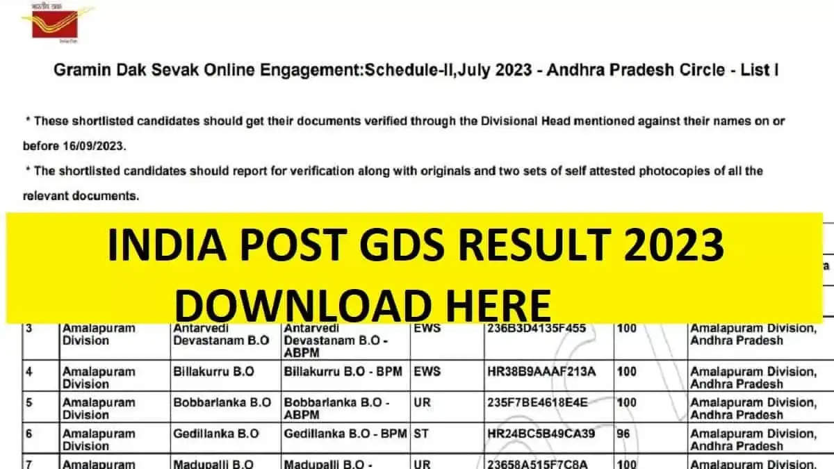 भारत पोस्ट जीडीएस 7वीं मेरिट सूची 2024 जल्द जारी होने की उम्मीद: संभावित रिलीज तिथि और अपडेट