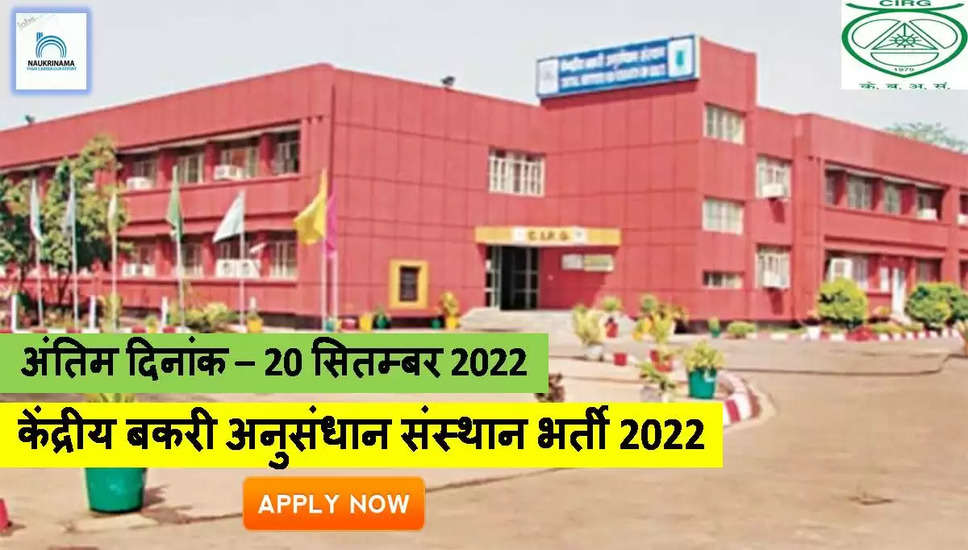 - CIRG,Central Institute for Research on Goats,CIRG Recruitment,CIRG Recruitment 2022,CIRG Apply Online, CIRG Recruitment 2022 Notification, CIRG Vacancy, CIRG Vacancy 2022, CIRG Jobs, CIRG Jobs 2022, cirg.res.in,cirg.res.in Recruitment 2022, CIRG careers, cirg.res.in 2022