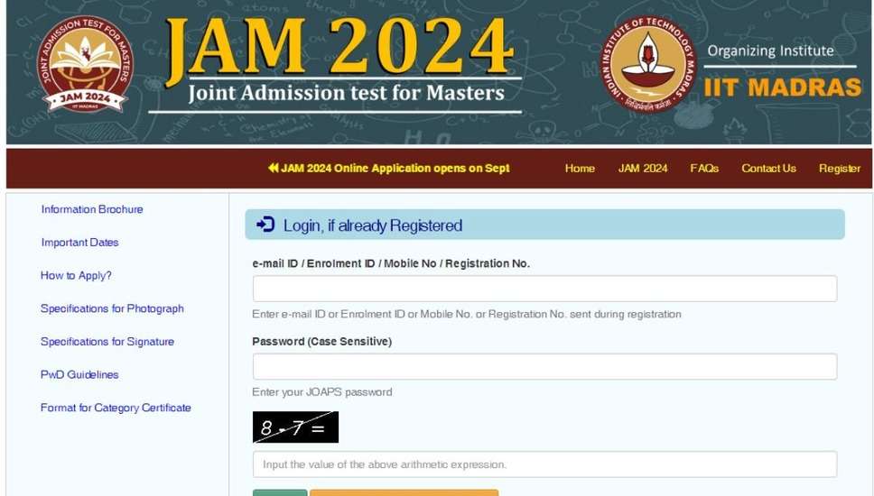 IIT JAM 2024 काउंसलिंग रजिस्ट्रेशन jam.iitm.ac.in पर शुरू: रजिस्टर कैसे करें