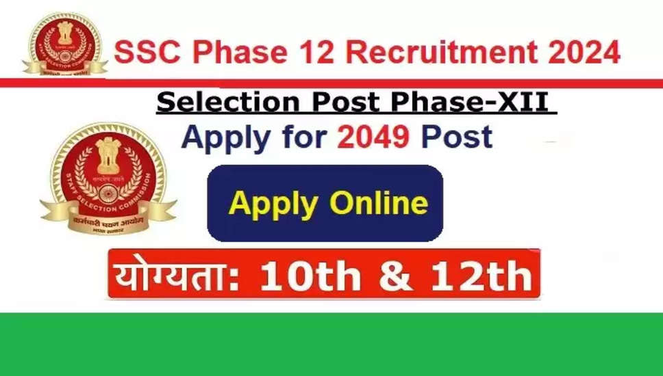 SSC चयन पोस्ट XII भर्ती 2024: 2049 पदों के लिए नई परीक्षा तिथि की घोषणा