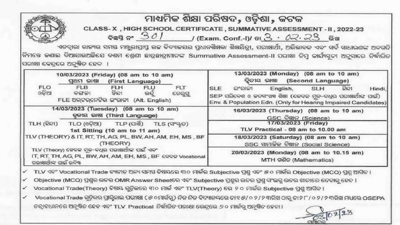 ओडिशा बीएसई परीक्षा 2024 शुरू: परीक्षा की तारीखों और समय की समीक्षा करें