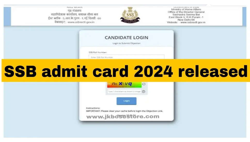 एसएसबी एडमिट कार्ड 2024 जारी: हेड कांस्टेबल, एसआई, एएसआई पदों के लिए अभी डाउनलोड करें