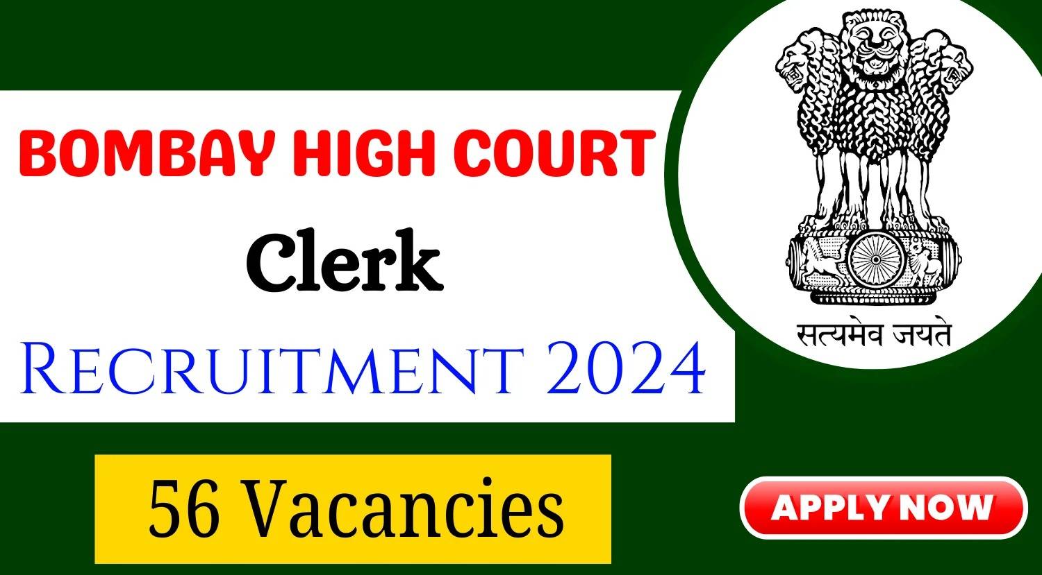 Bombay High Court Releases Notification for 56 Clerk Vacancies: Apply Now