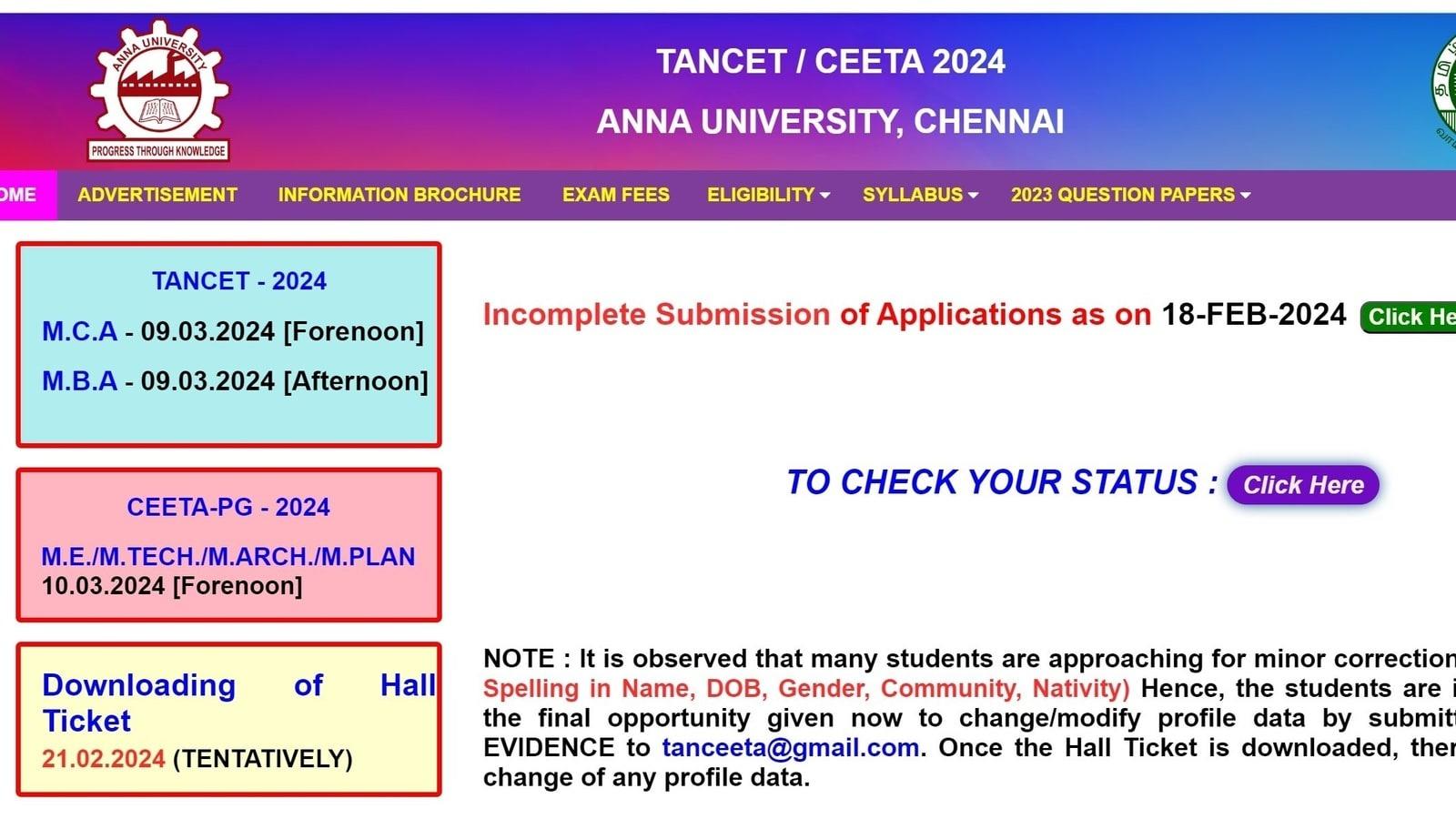 TANCET 2024 Counselling to Begin Soon: Steps to Obtain Duplicate Scorecard, Hall Ticket