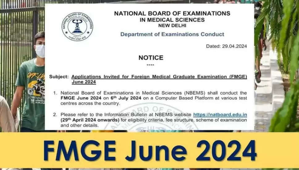 NBE ने की FMGE जून 2024 की पंजीकरण शुरू: जानें परीक्षा पैटर्न और मार्किंग स्कीम 