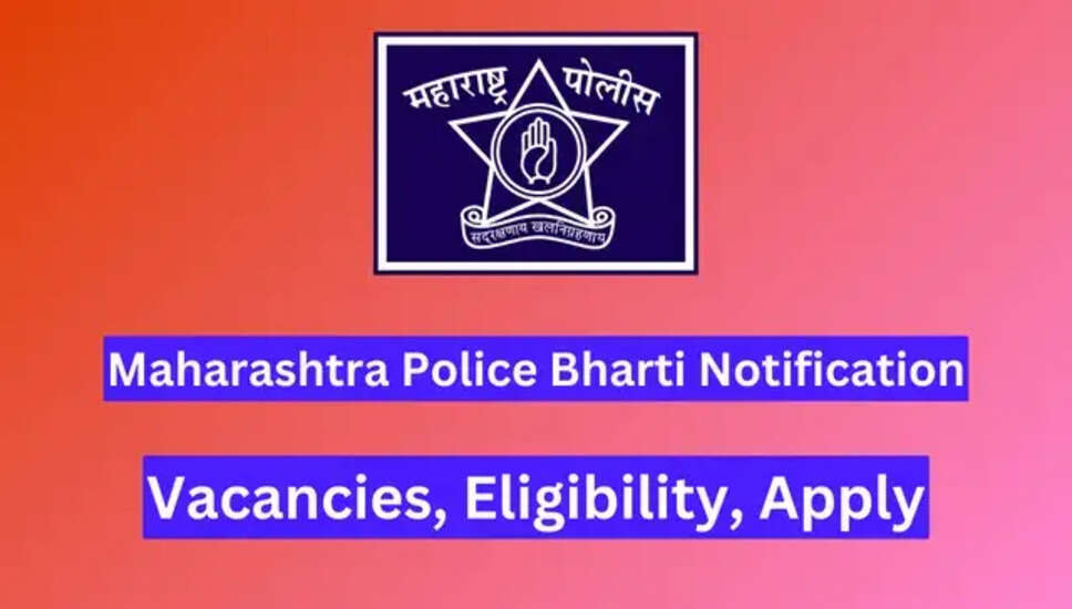 महाराष्ट्र पुलिस कांस्टेबल (ड्राइवर) ऑनलाइन आवेदन पत्र 2024: फॉर्म जारी
