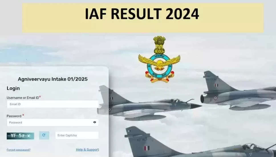 भारतीय वायु सेना Agniveervayu भर्ती 2024: इंट्रोलमेंट सूची उपलब्ध, अपना परिणाम चेक करें