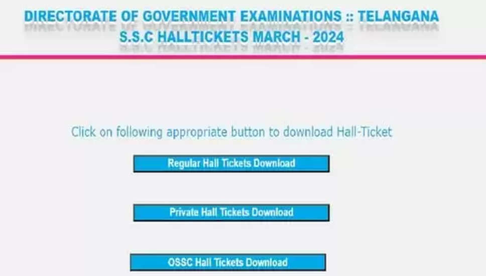 तेलंगाना एसएससी हॉल टिकट 2024 जारी, bse.telangana.gov.in से करें डाउनलोड