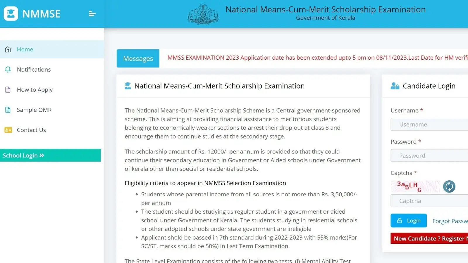 केरल NMMS 2023 पंजीकरण की समय सीमा 8 नवंबर तक बढ़ाई गई: छात्रवृत्ति परीक्षा के लिए आवेदन करने का अंतिम मौका