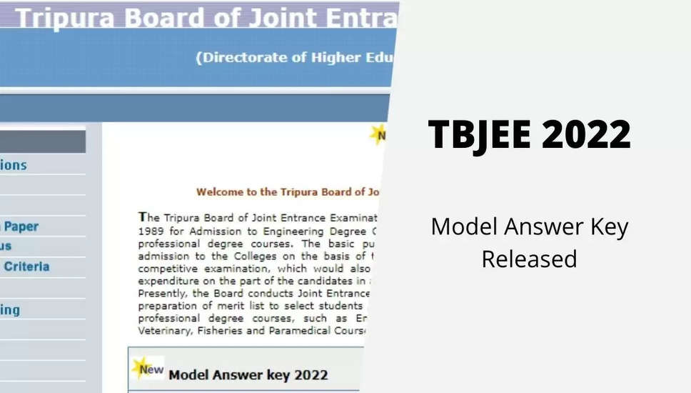 त्रिपुरा जेई 2024 की उत्तर कुंजी प्रकाशित: यहां कैसे देखें और आपत्ति दर्ज करने का तरीका जानें @tbjee.nic.in
