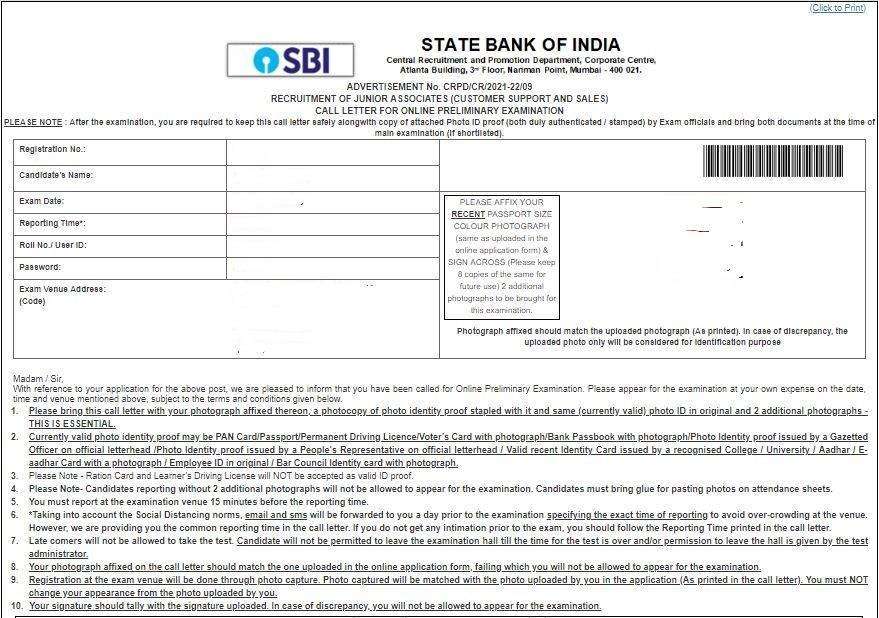 SBI Clerk 2023 Mains Admit Card Reissued for Postponed February/March 2024 Exams