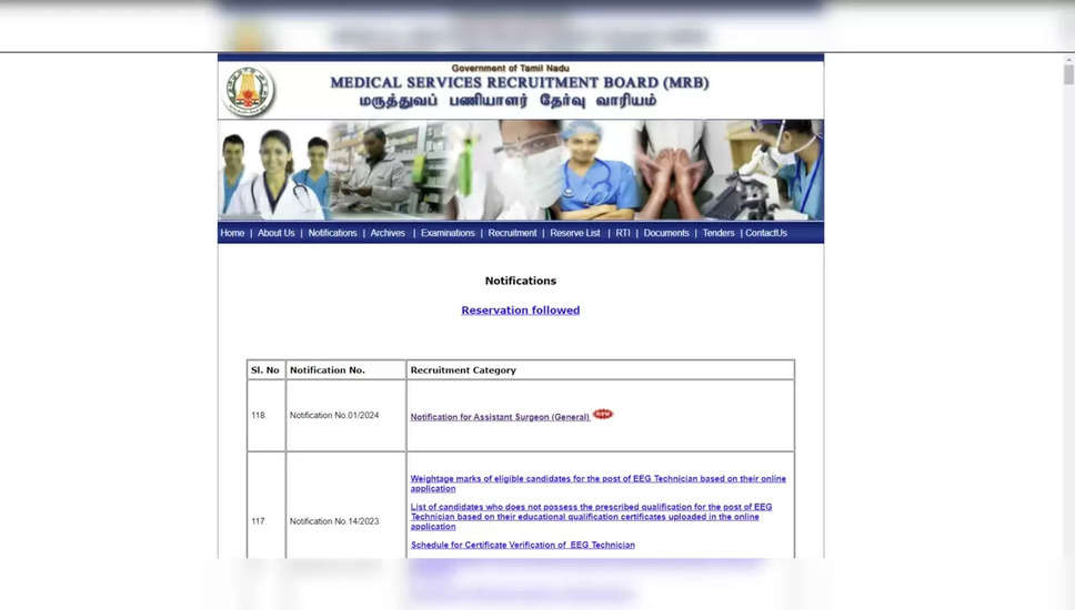 तमिलनाडु में सरकारी नौकरी: सहायक सर्जन के 2553 पदों के लिए टीएन एमआरबी भर्ती 2024 शुरू