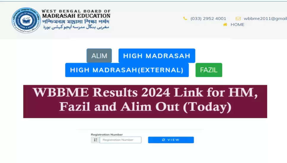 WBBME मदरसा बोर्ड परिणाम 2024 घोषित: wbbme.org पर HM, Alim, Fazil के परिणाम उपलब्ध