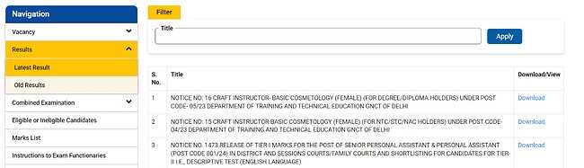 DSSSB Delhi Latest Results 2024: Updates on New Results and Upcoming Dates