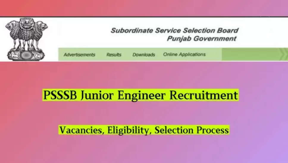 पंजाब स्टाफ चयन बोर्ड (PSSSB) जेई भर्ती 2024 - 103 पदों के लिए ऑनलाइन आवेदन करें