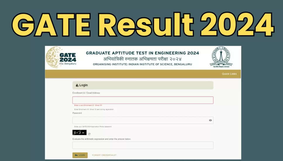 GATE 2024 परीक्षा का रिजल्ट हुआ जारी, iisc.ac.in पर करें डाउनलोड 