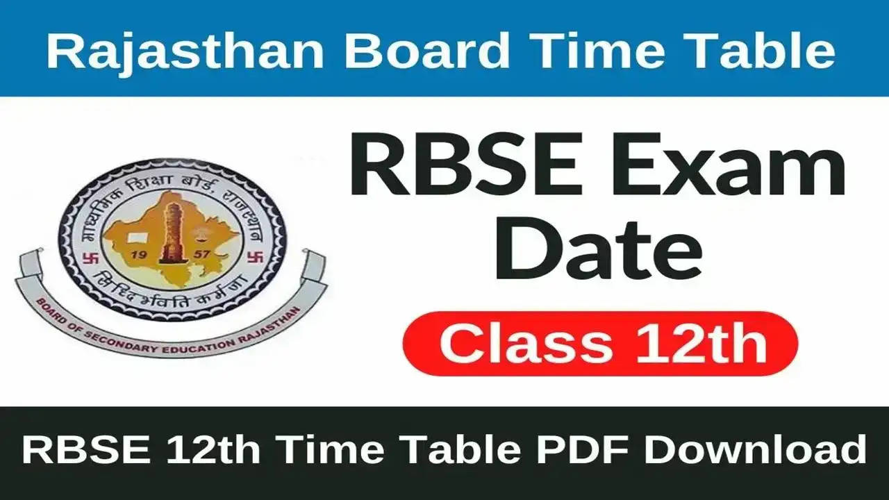 RBSE 10वीं, 12वीं डेट शीट 2024 जारी: चेक करें परीक्षा का पूरा शेड्यूल
