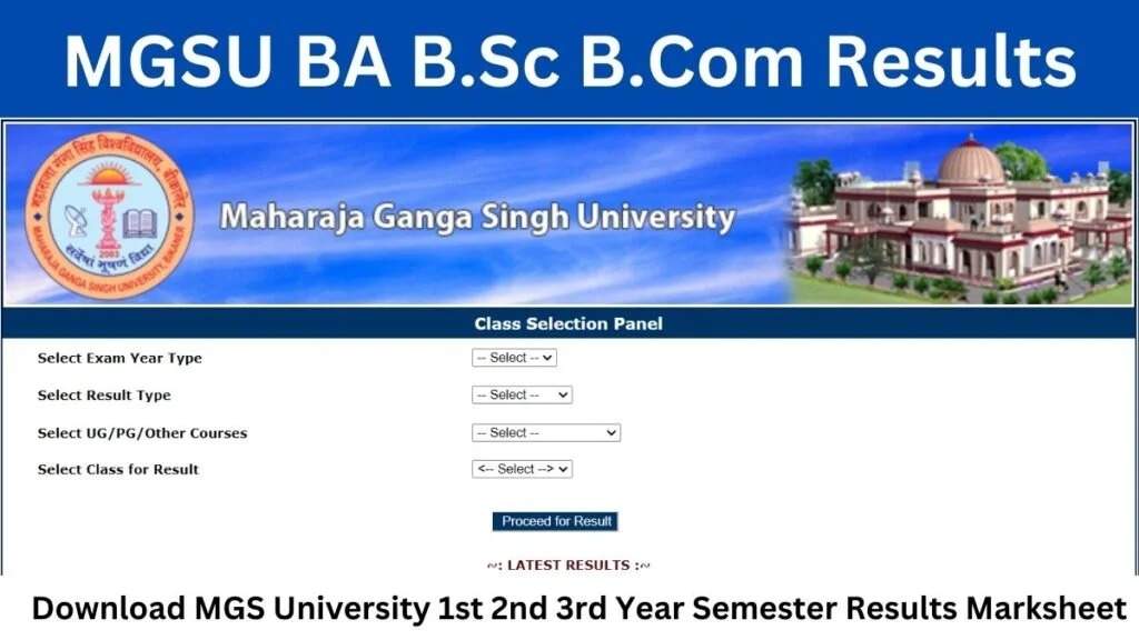 MGSU 2024 Result Declared: Download UG and PG Marksheet PDF from mgsubikaner.ac.in