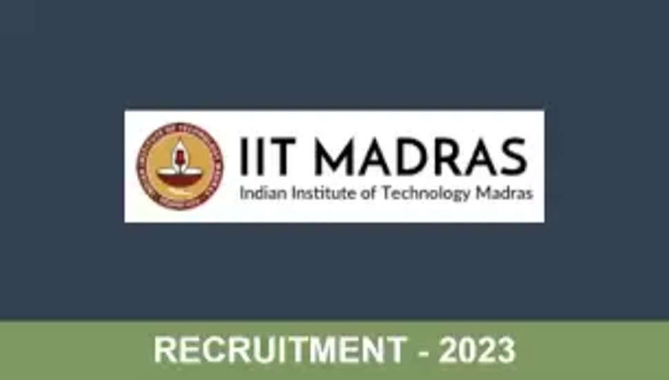  IIT मद्रास वर्तमान में जूनियर रिसर्च फेलो के पद के लिए योग्य उम्मीदवारों की भर्ती कर रहा है।