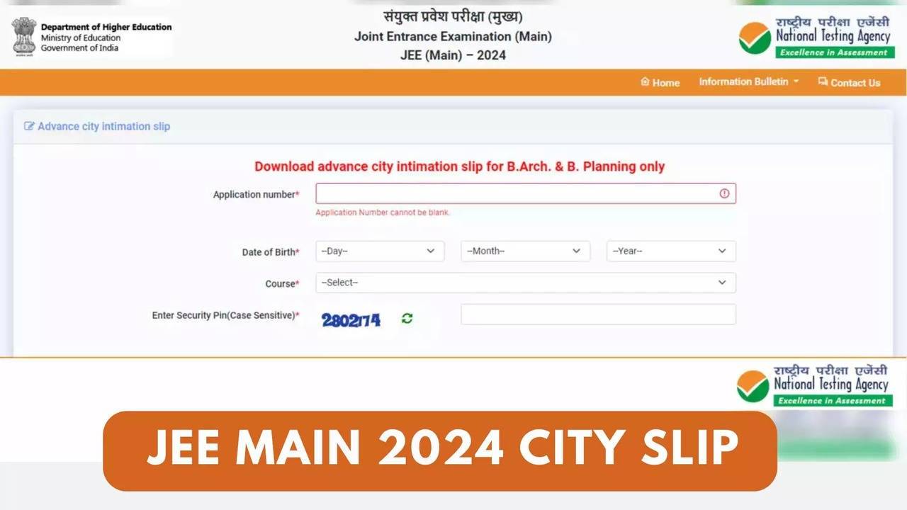 JEE Main 2024: Session 2 exam city slip out; here's direct link