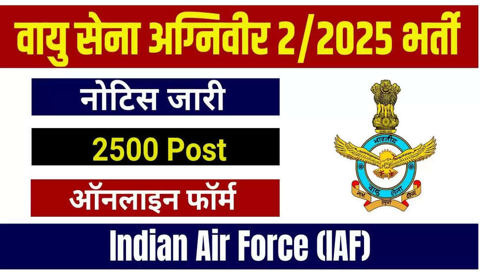भारतीय वायु सेना में शामिल हों: अग्निवीर वायु इंटेक (02/2025) भर्ती 2024 - ऑनलाइन आवेदन खुले