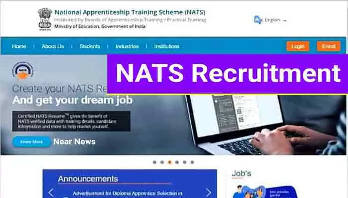 NATS Recruitment 2022: राष्ट्रीय शिक्षुता प्रशिक्षण योजना (NATS) में नौकरी (Sarkari Naukri) पाने का एक शानदार अवसर निकला है। NATS ने डिप्लोमा ट्रेनी (इलेक्ट्रिकल और इलेक्ट्रॉनिक्स, मैकेनिकल, सिविल, कंप्यूटर साइंस एंड इंजीनियरिंग और अन्य) के पदों (NATS Recruitment 2022) को भरने के लिए आवेदन मांगे हैं। इच्छुक एवं योग्य उम्मीदवार जो इन रिक्त पदों (NATS Recruitment 2022) के लिए आवेदन करना चाहते हैं, वे NATS की आधिकारिक वेबसाइट portal.mhrdnats.gov.in पर जाकर अप्लाई कर सकते हैं। इन पदों (NATS Recruitment 2022) के लिए अप्लाई करने की अंतिम तिथि 19 नवंबर है।    इसके अलावा उम्मीदवार सीधे इस आधिकारिक लिंक portal.mhrdnats.gov.in पर क्लिक करके भी इन पदों (NATS Recruitment 2022) के लिए अप्लाई कर सकते हैं।   अगर आपको इस भर्ती से जुड़ी और डिटेल जानकारी चाहिए, तो आप इस लिंक  NATS Recruitment 2022 Notification PDF के जरिए आधिकारिक नोटिफिकेशन (NATS Recruitment 2022) को देख और डाउनलोड कर सकते हैं। इस भर्ती (NATS Recruitment 2022) प्रक्रिया के तहत कुल 1356 पदों को भरा जाएगा।   NATS Recruitment 2022 के लिए महत्वपूर्ण तिथियां ऑनलाइन आवेदन शुरू होने की तारीख –  ऑनलाइन आवेदन करने की आखरी तारीख – 19 नवंबर NATS Recruitment 2022 के लिए पदों का  विवरण पदों की कुल संख्या- 1356 लोकेशन- एर्नाकुलम NATS Recruitment 2022 के लिए योग्यता (Eligibility Criteria)  एम.टेक डिग्री  पास हो NATS Recruitment 2022 के लिए उम्र सीमा (Age Limit) उम्मीदवारों की आयु सीमा विभाग के नियमानुसार मान्य होगी NATS Recruitment 2022 के लिए वेतन (Salary) विभाग के नियमानुसार NATS Recruitment 2022 के लिए चयन प्रक्रिया (Selection Process) चयन प्रक्रिया उम्मीदवार का लिखित परीक्षा के आधार पर चयन होगा। NATS Recruitment 2022 के लिए आवेदन कैसे करें इच्छुक और योग्य उम्मीदवार NATS की आधिकारिक वेबसाइट (portal.mhrdnats.gov.in) के माध्यम से 19 नवंबर 2022 तक आवेदन कर सकते हैं। इस सबंध में विस्तृत जानकारी के लिए आप ऊपर दिए गए आधिकारिक अधिसूचना को देखें।  यदि आप सरकारी नौकरी पाना चाहते है, तो अंतिम तिथि निकलने से पहले इस भर्ती के लिए अप्लाई करें और अपना सरकारी नौकरी पाने का सपना पूरा करें। इस तरह की और लेटेस्ट सरकारी नौकरियों की जानकारी के लिए आप naukrinama.com पर जा सकते है।   NATS Recruitment 2022: A great opportunity has emerged to get a job (Sarkari Naukri) in the National Apprenticeship Training Scheme (NATS). NATS has sought applications to fill the posts (NATS Recruitment 2022) of Diploma Trainee (Electrical & Electronics, Mechanical, Civil, Computer Science & Engineering and others). Interested and eligible candidates who want to apply for these vacant posts (NATS Recruitment 2022), can apply by visiting the official website of NATS portal.mhrdnats.gov.in. The last date to apply for these posts (NATS Recruitment 2022) is 19 November.  Apart from this, candidates can also apply for these posts (NATS Recruitment 2022) by directly clicking on this official link portal.mhrdnats.gov.in. If you need more detailed information related to this recruitment, then you can view and download the official notification (NATS Recruitment 2022) through this link NATS Recruitment 2022 Notification PDF. A total of 1356 posts will be filled under this recruitment (NATS Recruitment 2022) process. Important Dates for NATS Recruitment 2022 Online Application Starting Date – Last date for online application – 19 November Details of posts for NATS Recruitment 2022 Total No. of Posts- 1356 Location- Ernakulam Eligibility Criteria for NATS Recruitment 2022  M.Tech degree pass Age Limit for NATS Recruitment 2022 The age limit of the candidates will be valid as per the rules of the department Salary for NATS Recruitment 2022 according to the rules of the department Selection Process for NATS Recruitment 2022 Selection Process Candidates will be selected on the basis of written test. How to apply for NATS Recruitment 2022 Interested and eligible candidates can apply through the official website of NATS (portal.mhrdnats.gov.in) by 19 November 2022. For detailed information in this regard, refer to the official notification given above.  If you want to get a government job, then apply for this recruitment before the last date and fulfill your dream of getting a government job. You can visit naukrinama.com for more such latest government jobs information.