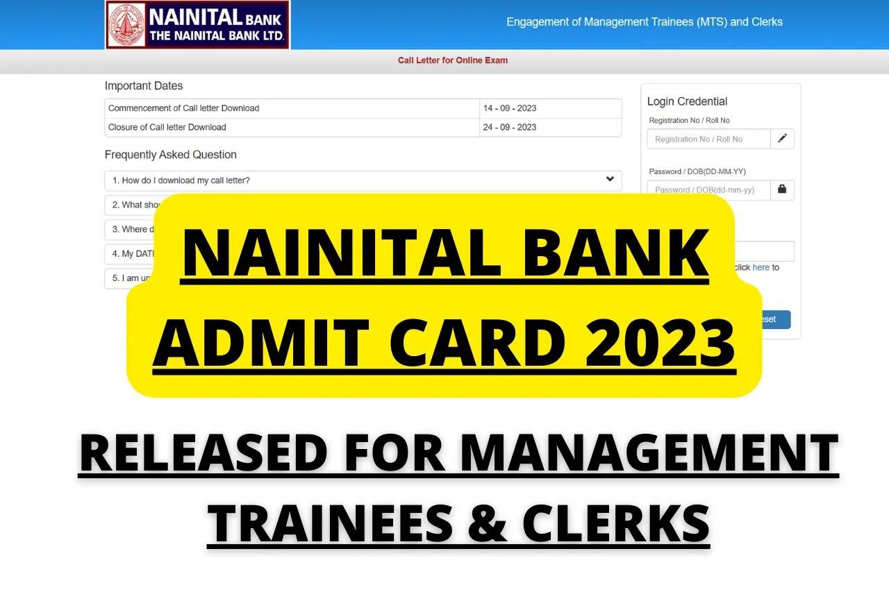 नैनीताल बैंक लिमिटेड प्रबंधन प्रशिक्षु और क्लर्क भर्ती 2023: अभी करें कॉल पत्र डाउनलोड 