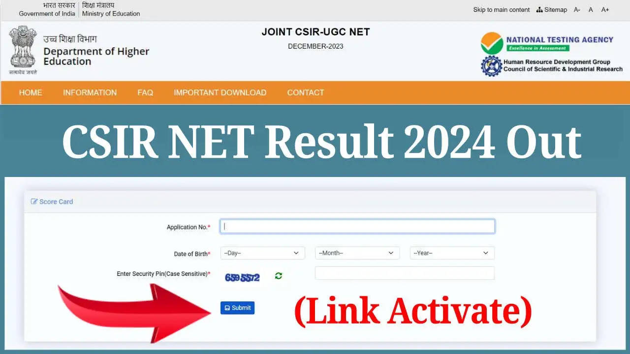 सीएसआईआर यूजीसी नेट दिसंबर 2023 परिणाम घोषित, सीएसआईआरनेट.nta.ac.in पर चेक करें