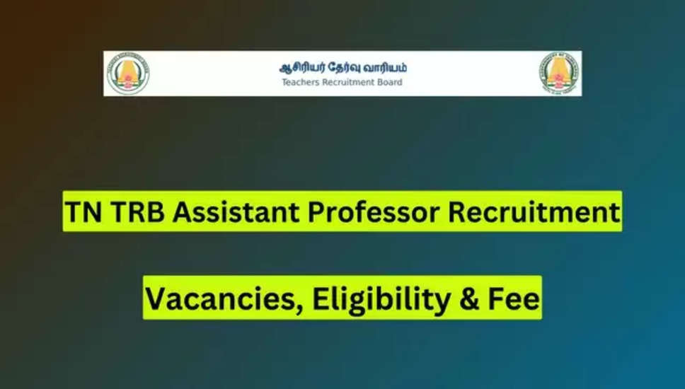 4000 पदों के लिए तमिलनाडु टीआरबी सहायक प्रोफेसर भर्ती 2024: ऑनलाइन आवेदन करें