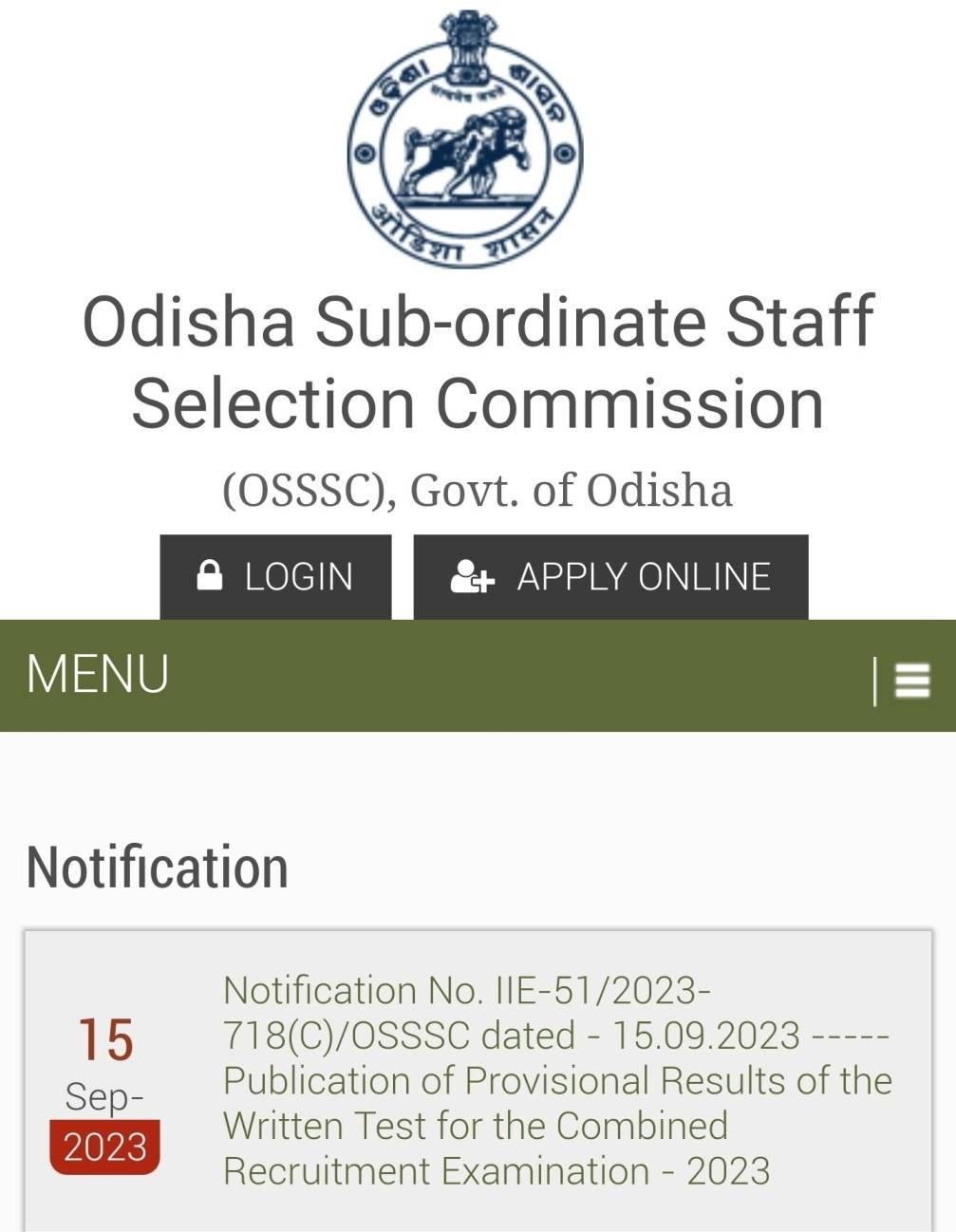 OSSSC Junior Assistant & Panchayat Executive Officer Result 2023: Provisional Results Declared