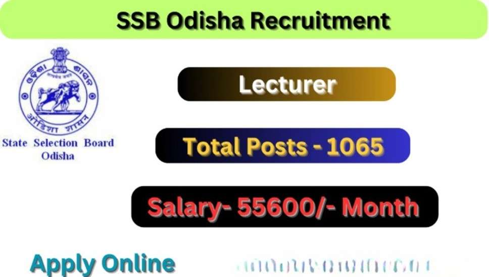 SSB Odisha Lecturer Recruitment 2023: 1065 शिक्षण पदों के लिए अब आवेदन करें!"